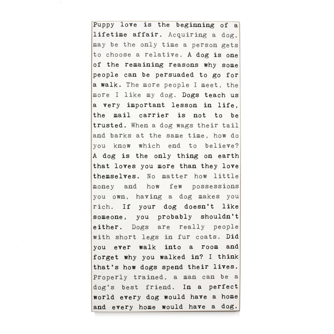 Puppy Love Typewriter Sign - Cedar Mountain Studios