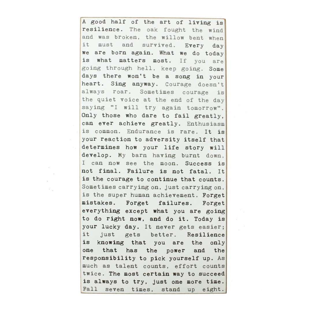 Resilience Typewriter Sign - Cedar Mountain Studios