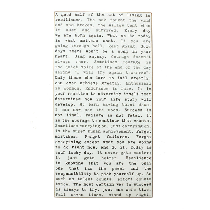Resilience Typewriter Sign - Cedar Mountain Studios