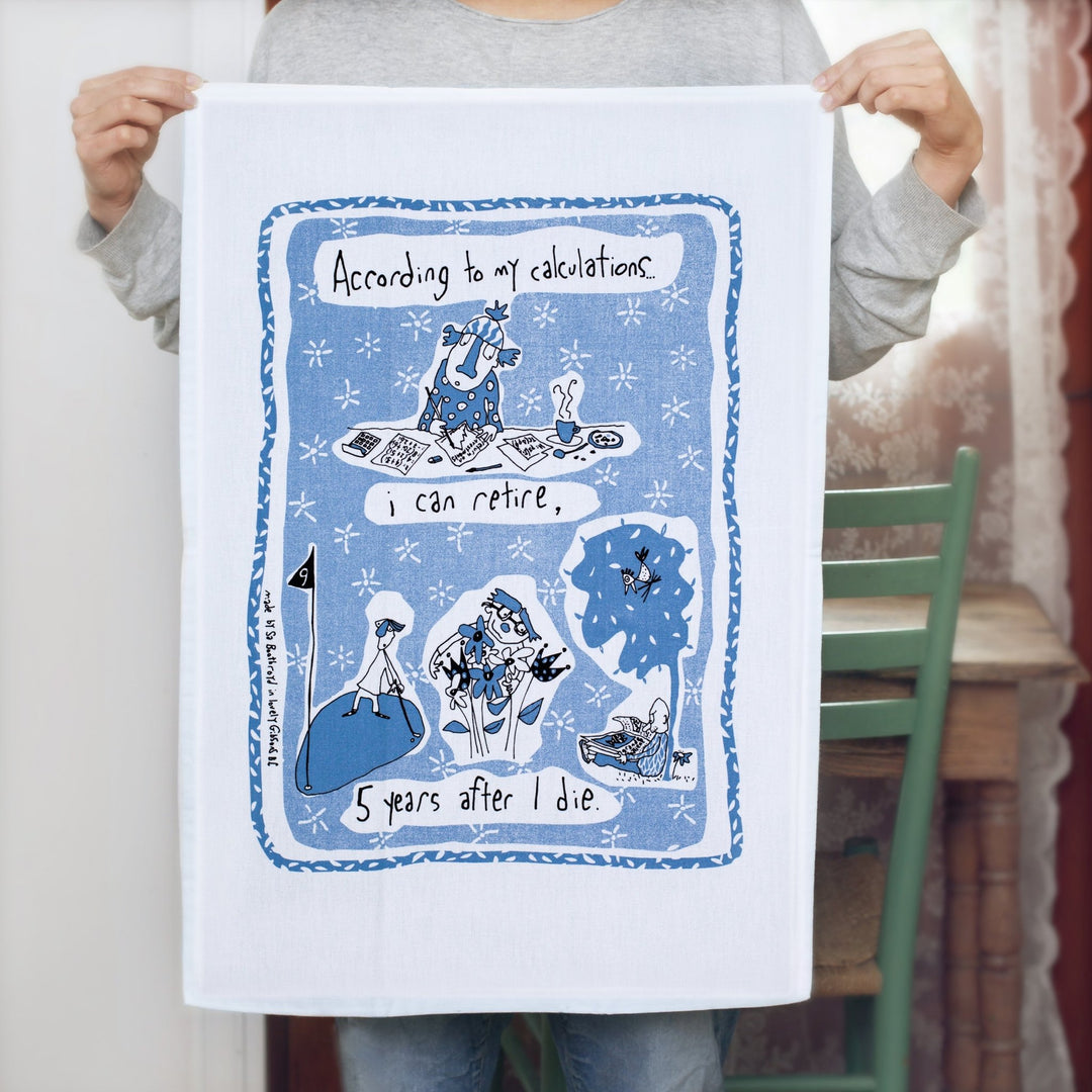 Retire Tea Towel - Cedar Mountain Studios