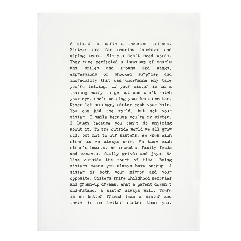 Sisters Tea Towel - Cedar Mountain Studios
