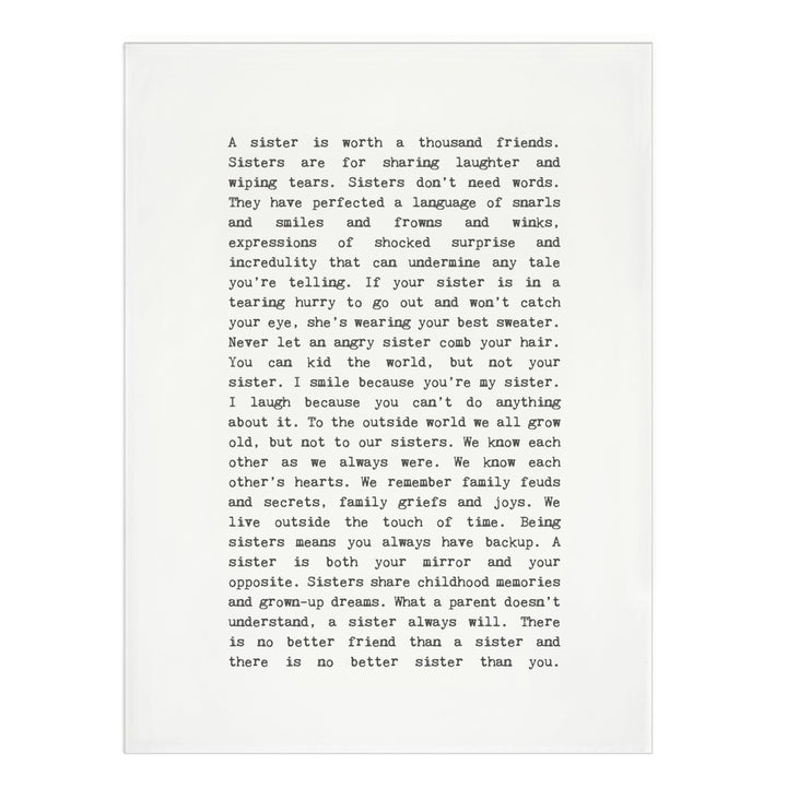 Sisters Tea Towel - Cedar Mountain Studios