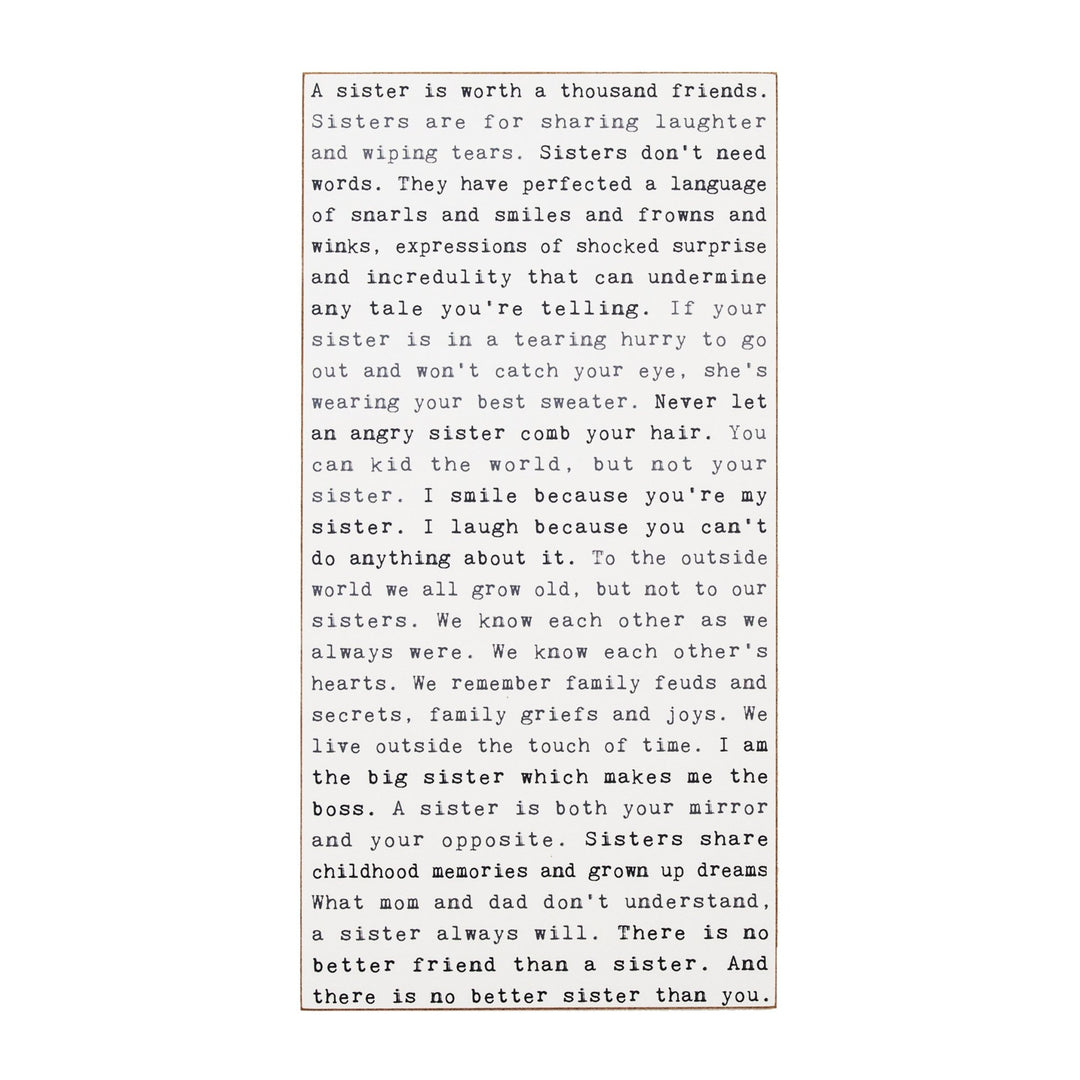 Sisters Typewriter Sign - Cedar Mountain Studios