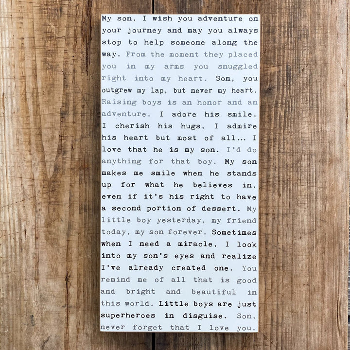 Son Typewriter Sign - Cedar Mountain Studios