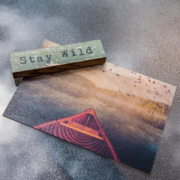 Stay Wild Timber Magnet - Cedar Mountain Studios