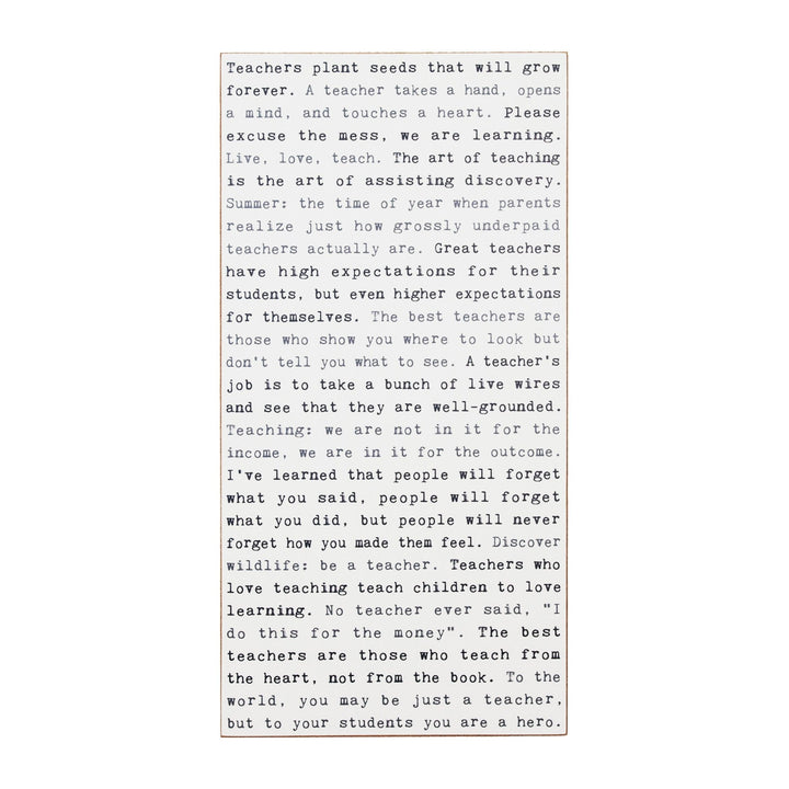 Teachers Typewriter Sign - Cedar Mountain Studios