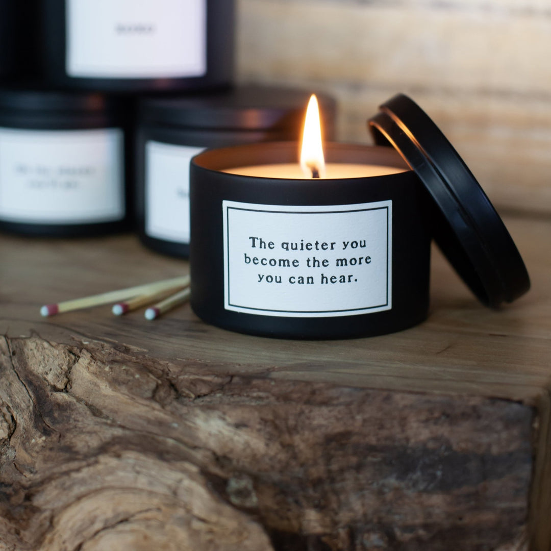 The Quieter You Become Candle - Cedar Mountain Studios