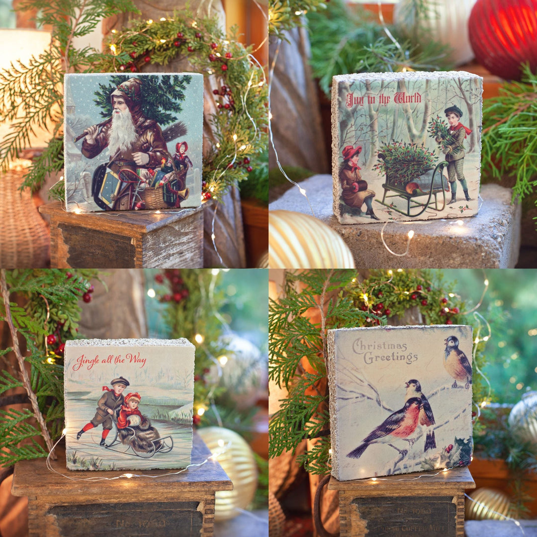 Vintage Christmas Art Block Bundles - Cedar Mountain Studios