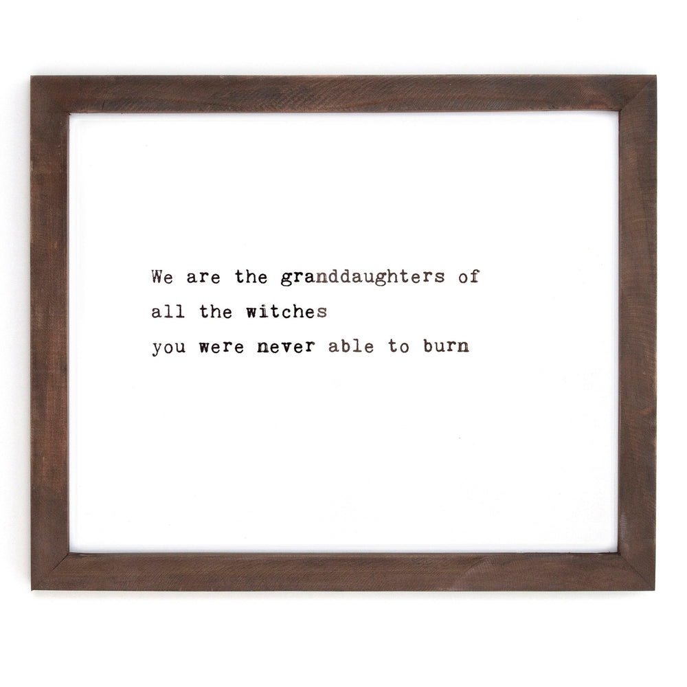 We The Granddaughters Framed Words - Cedar Mountain Studios