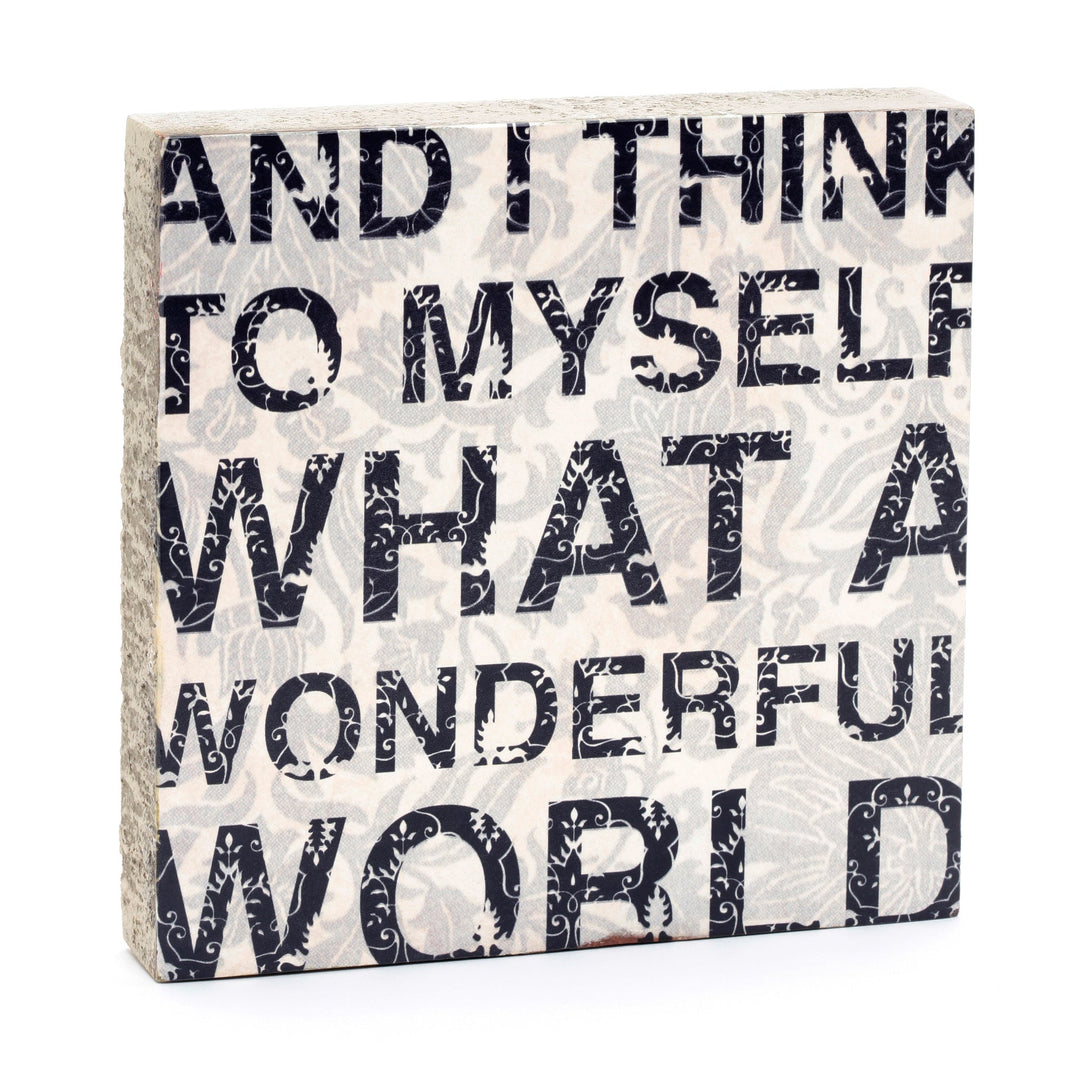 What a Wonderful World Art Block - Cedar Mountain Studios