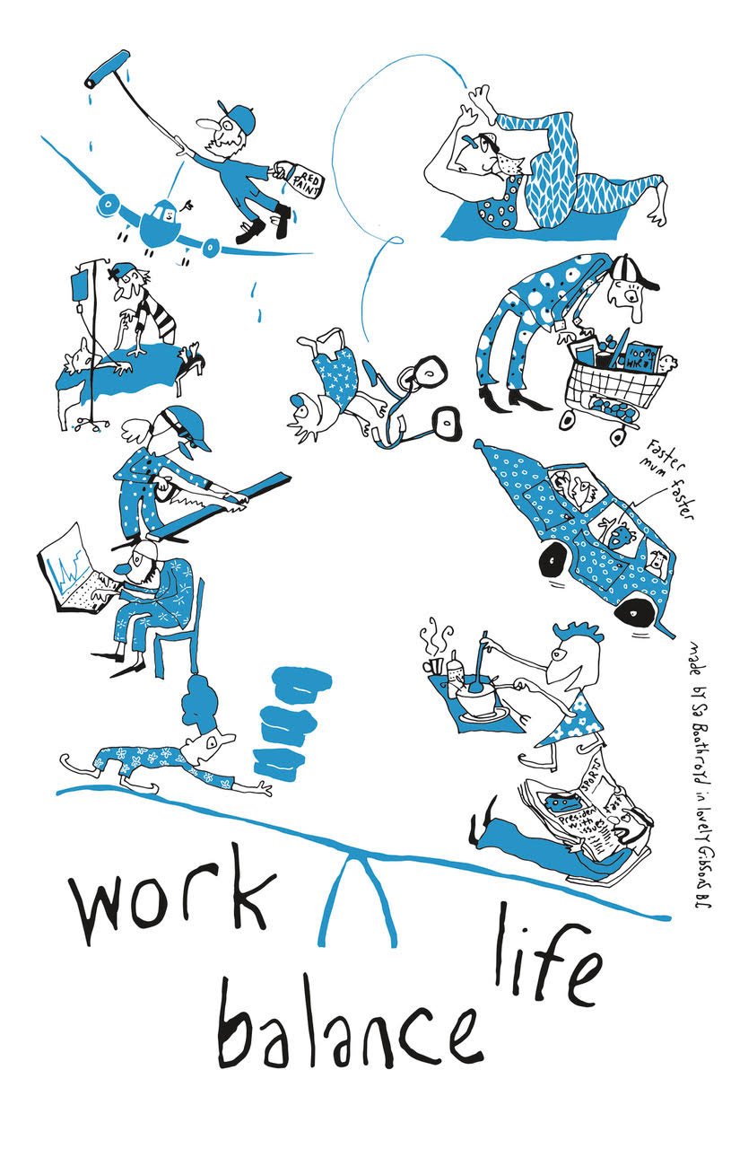 Work Life Balance Tea Towel - Cedar Mountain Studios