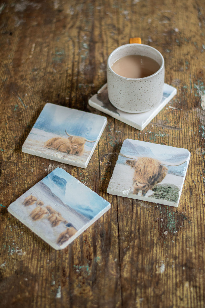 Marble Coasters - Highland at Rest