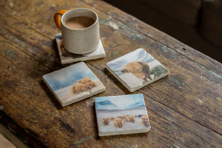 Marble Coasters - Highland at Rest