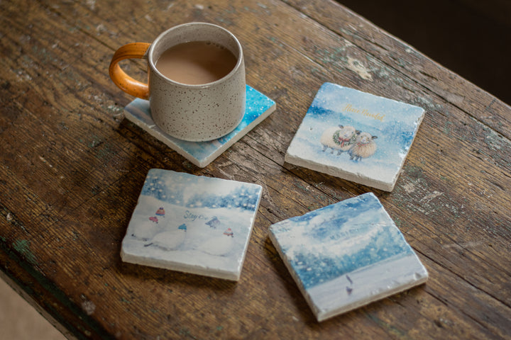 Marble Coasters - Magical Christmas