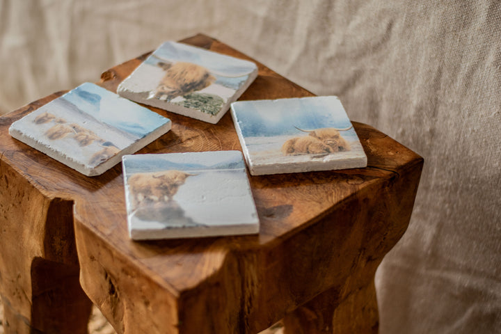 Marble Coasters - Highland at Rest