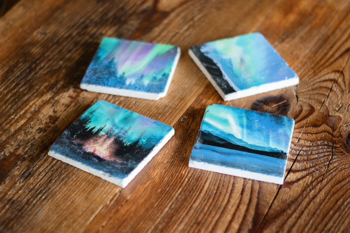Marble Coasters - Aurora Peaks