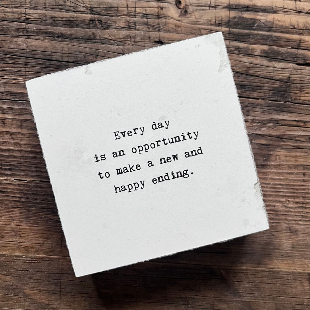 Art Block - Little Gem - Every day is an opportunity - Cedar Mountain Studios