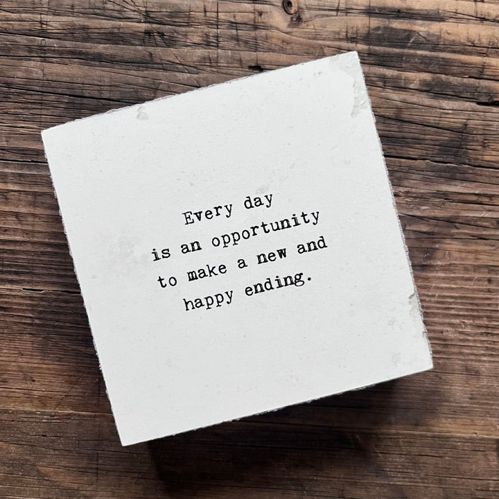 Art Block - Little Gem - Every day is an opportunity - Cedar Mountain Studios