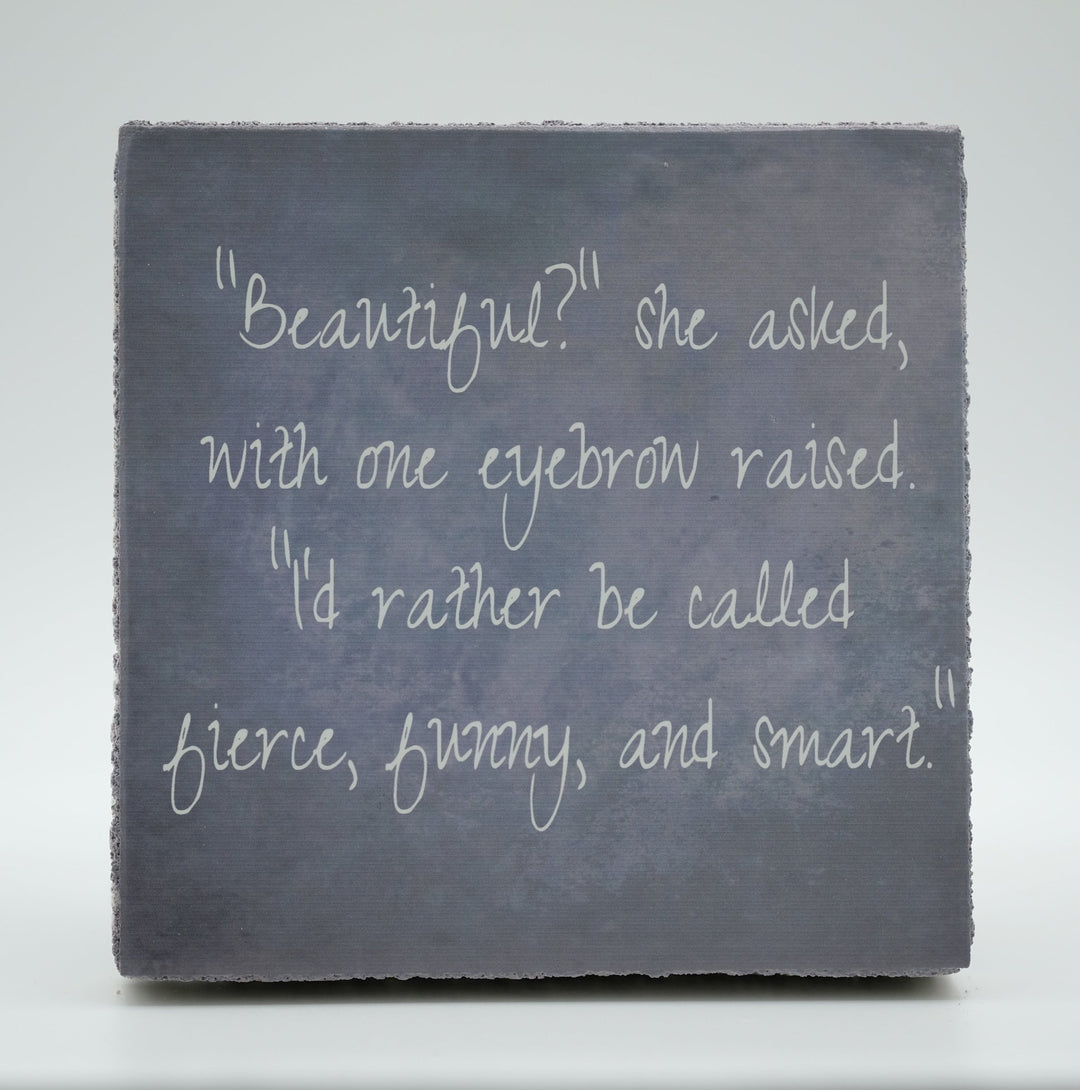 Art Block - Lost & Found - Beautiful (Black on White) - Cedar Mountain Studios