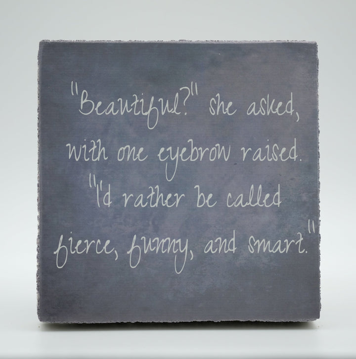 Art Block - Lost & Found - Beautiful (Black on White) - Cedar Mountain Studios