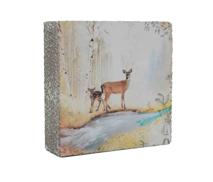 Art Block - Lost & Found - Deer and Fawn - Cedar Mountain Studios