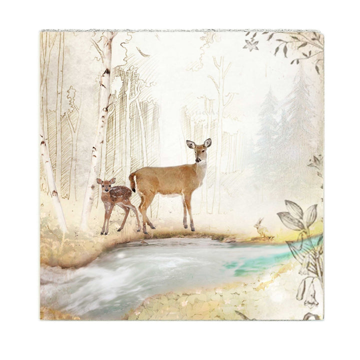 Art Block - Lost & Found - Deer and Fawn - Cedar Mountain Studios