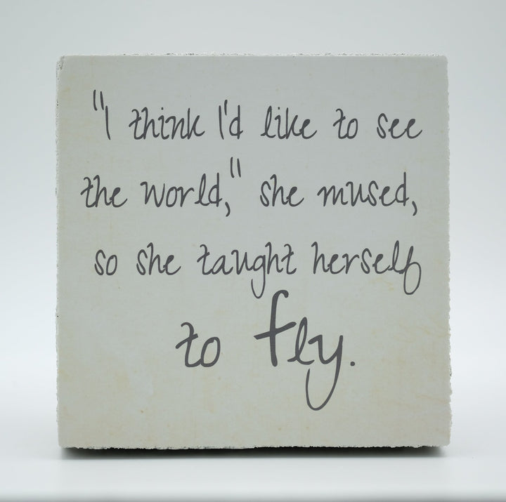 Art Block - Lost & Found - Fly (Black on White) - Cedar Mountain Studios