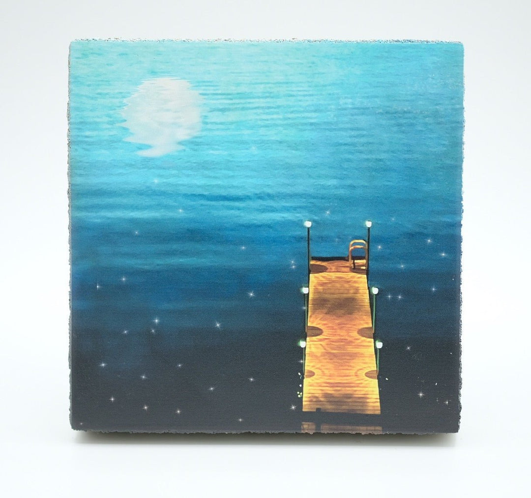 Art Block - Lost & Found - Nighttime on the Lake - Cedar Mountain Studios