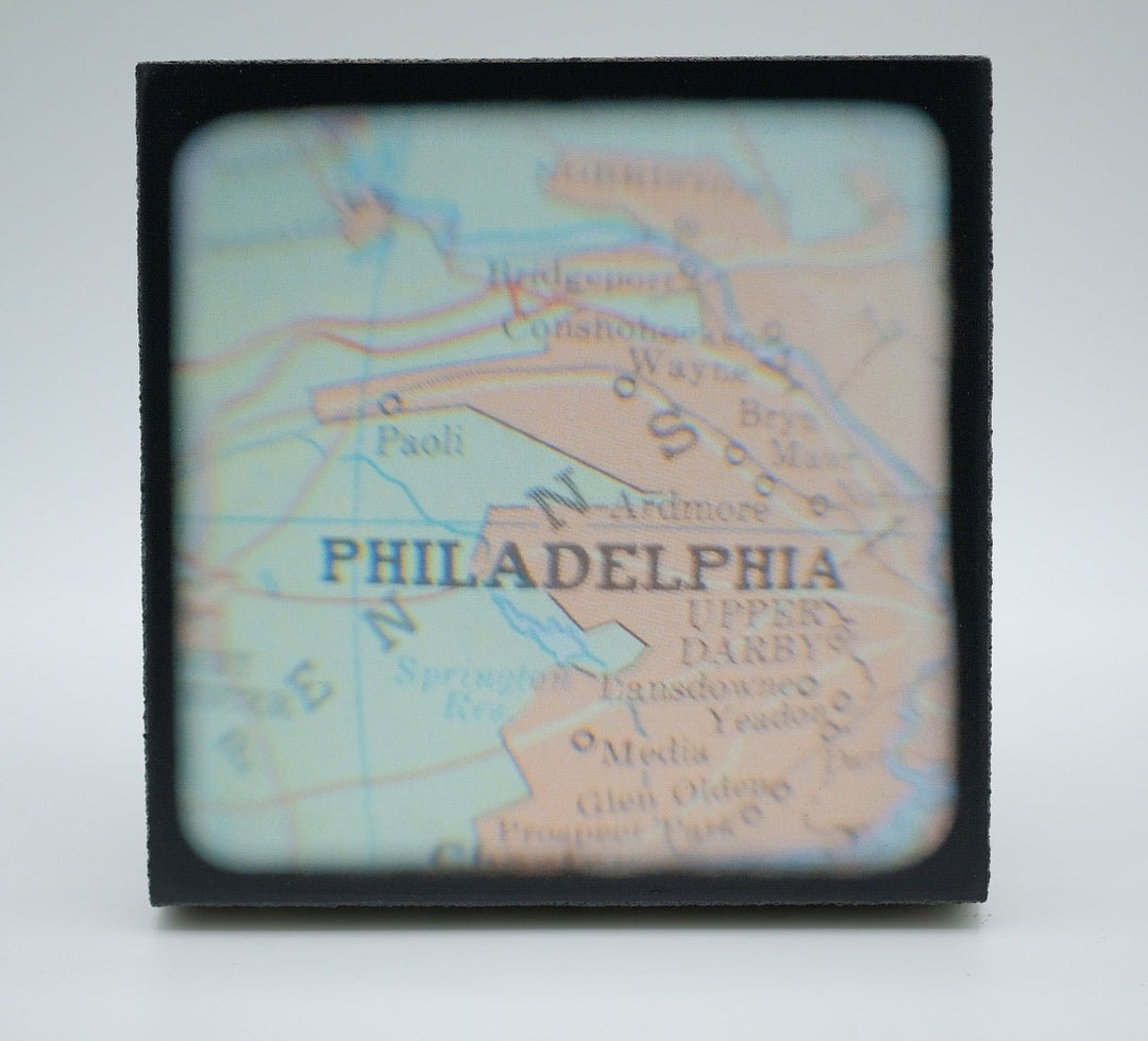 Art Block - Lost & Found - Philadelphia Map - Cedar Mountain Studios