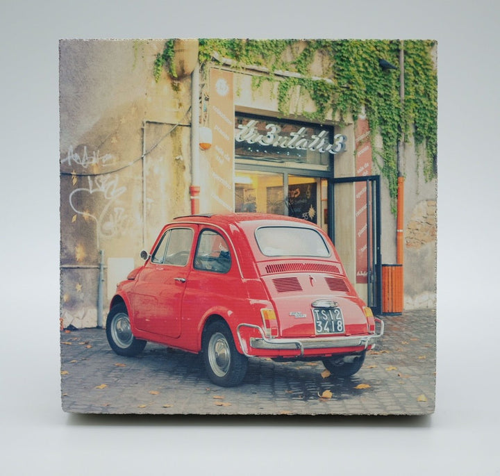 Art Block - Lost & Found - Red Fiat - Cedar Mountain Studios