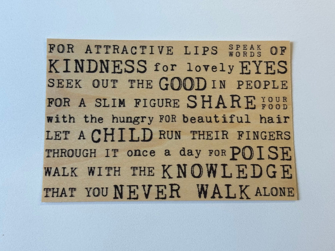 Attractive Lips Wood Postcard - Cedar Mountain Studios