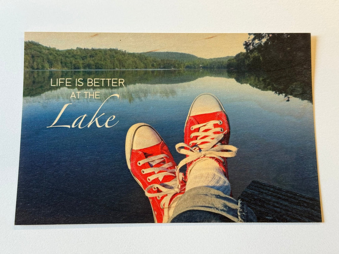 Better at the Lake Wood Postcard - Cedar Mountain Studios