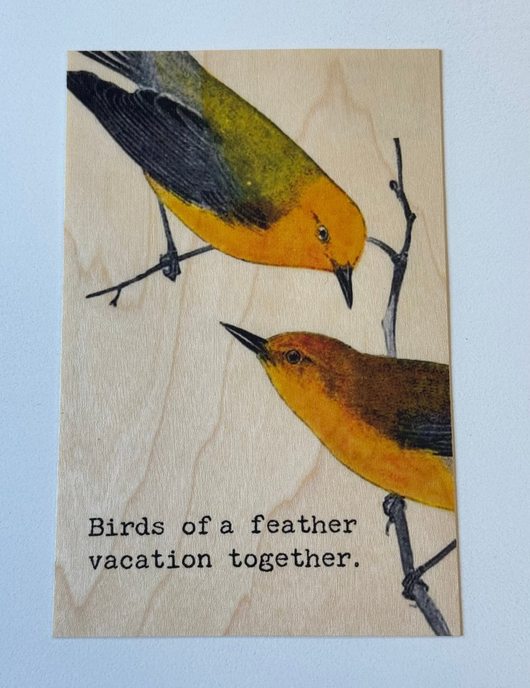 Birds of a Feather Wood Postcard - Cedar Mountain Studios