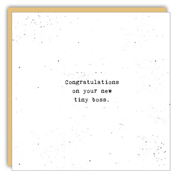 Keepsake Cards - Little Gem - Congratulations on your new tiny boss