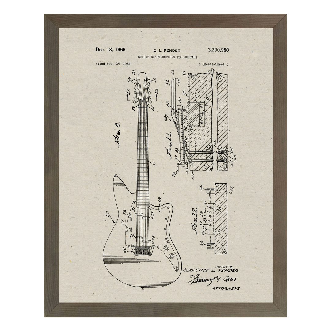 Patent Prints - Electric Guitar