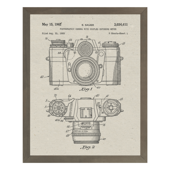 Framed Patents - Exposure Camera - Cedar Mountain Studios