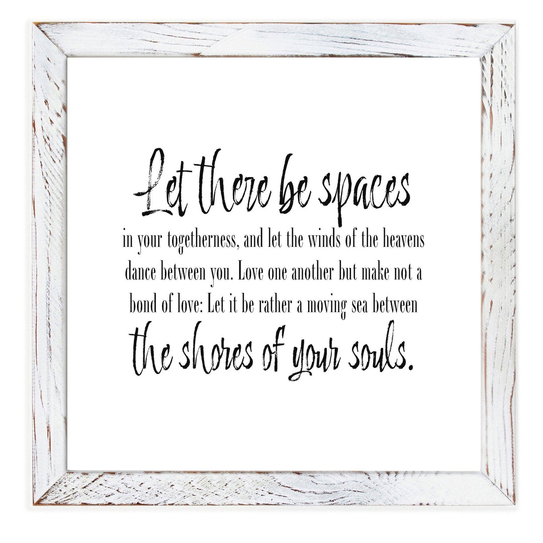 Framed Words - Let There Be Spaces - Cedar Mountain Studios