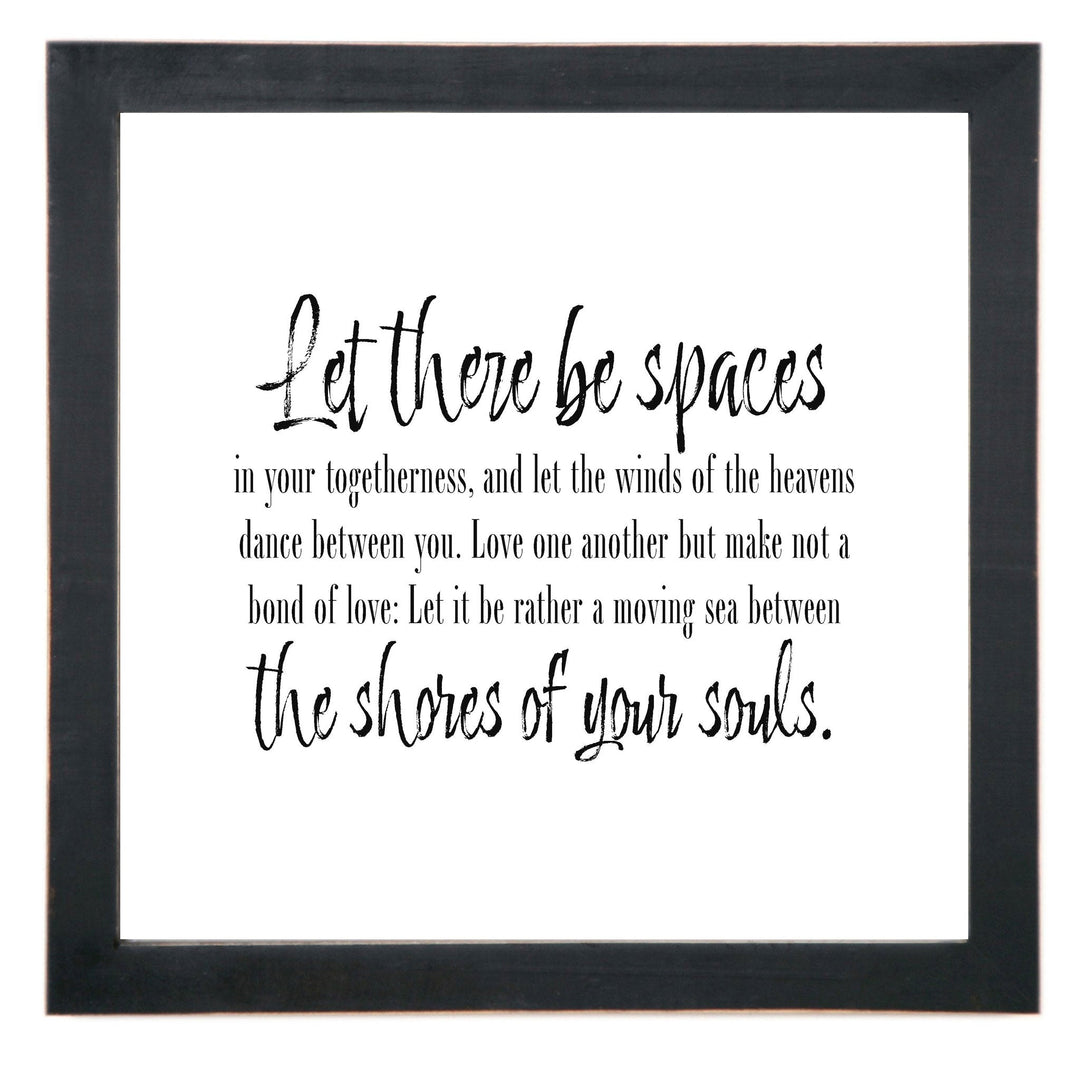 Framed Words - Let There Be Spaces - Cedar Mountain Studios