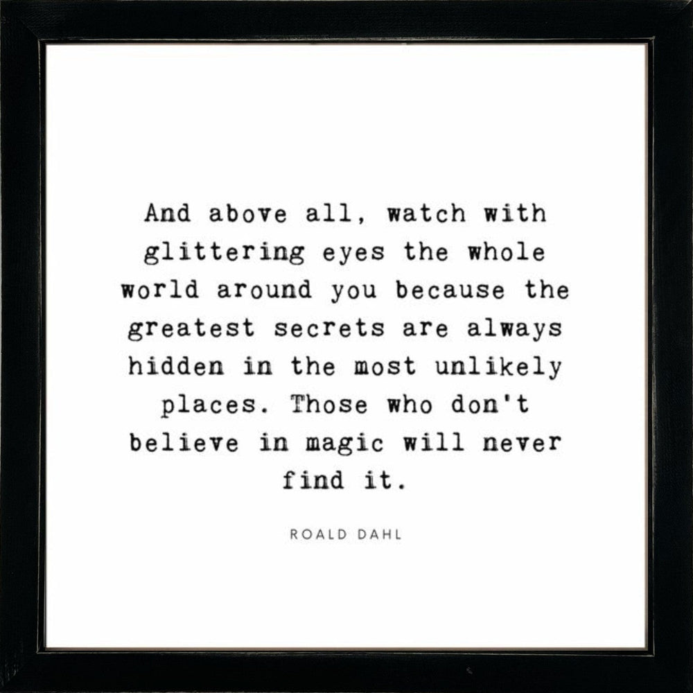 Framed Words Small - And Above All - Cedar Mountain Studios