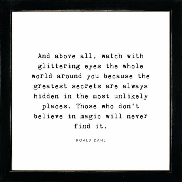 Framed Words Small - And Above All - Cedar Mountain Studios