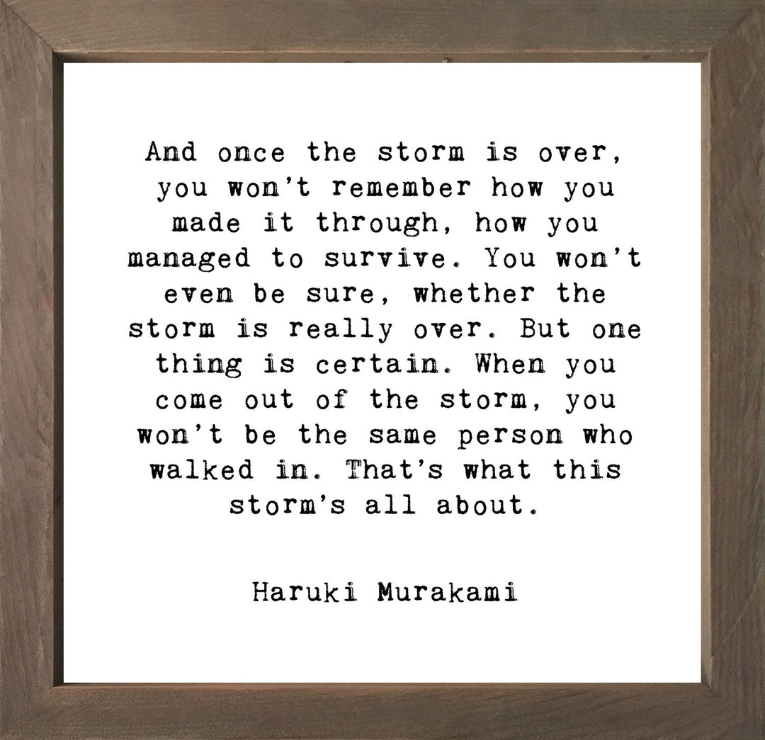 Framed Words Small - The Storm - Cedar Mountain Studios
