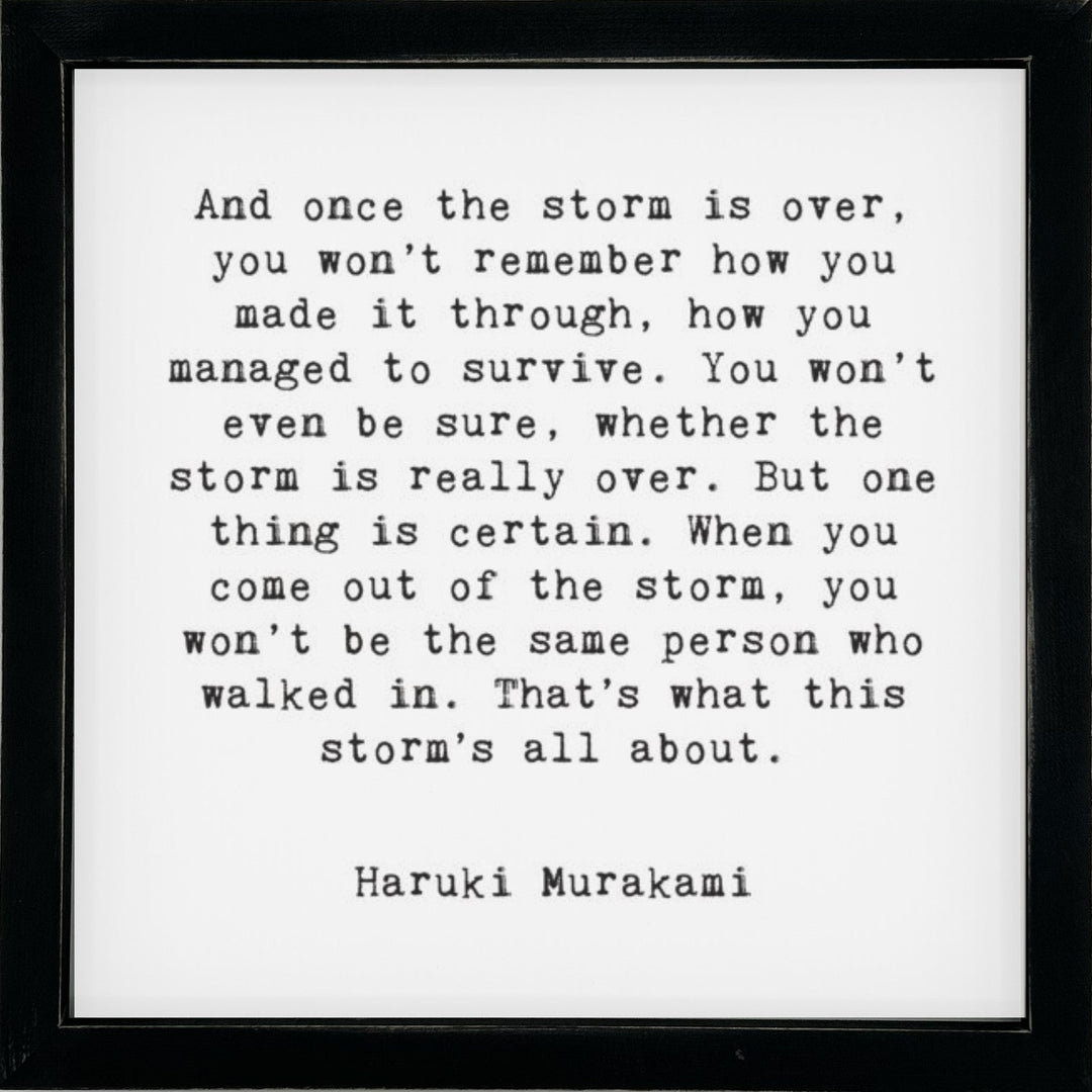 Framed Words Small - The Storm - Cedar Mountain Studios