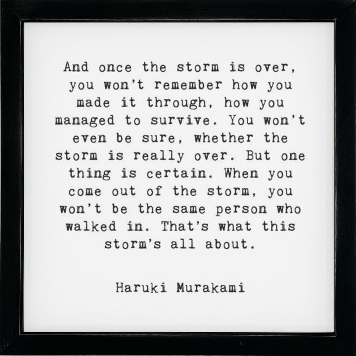 Framed Words Small - The Storm - Cedar Mountain Studios