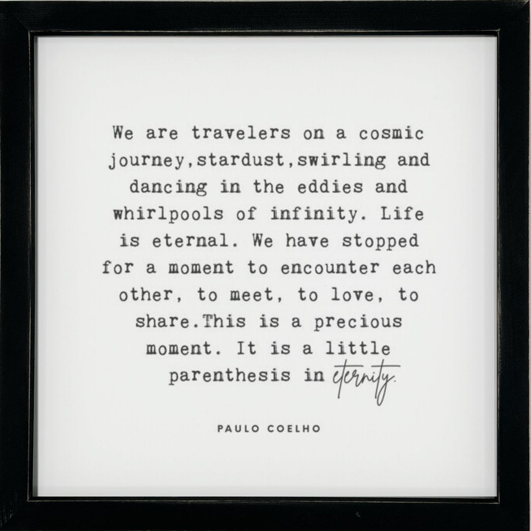 Framed Words Small - We are Travelers - Cedar Mountain Studios
