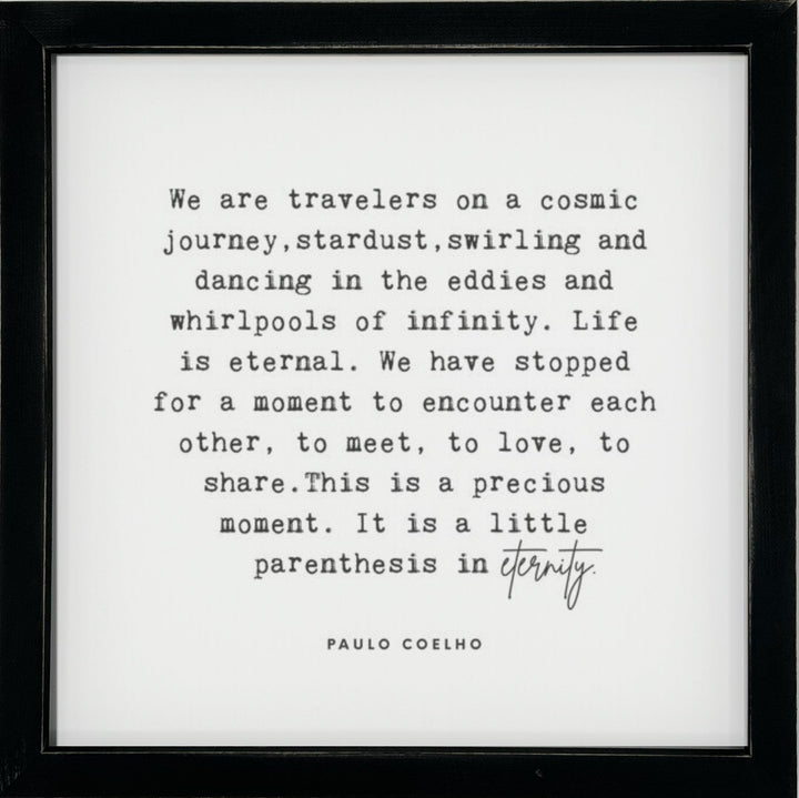 Framed Words Small - We are Travelers - Cedar Mountain Studios