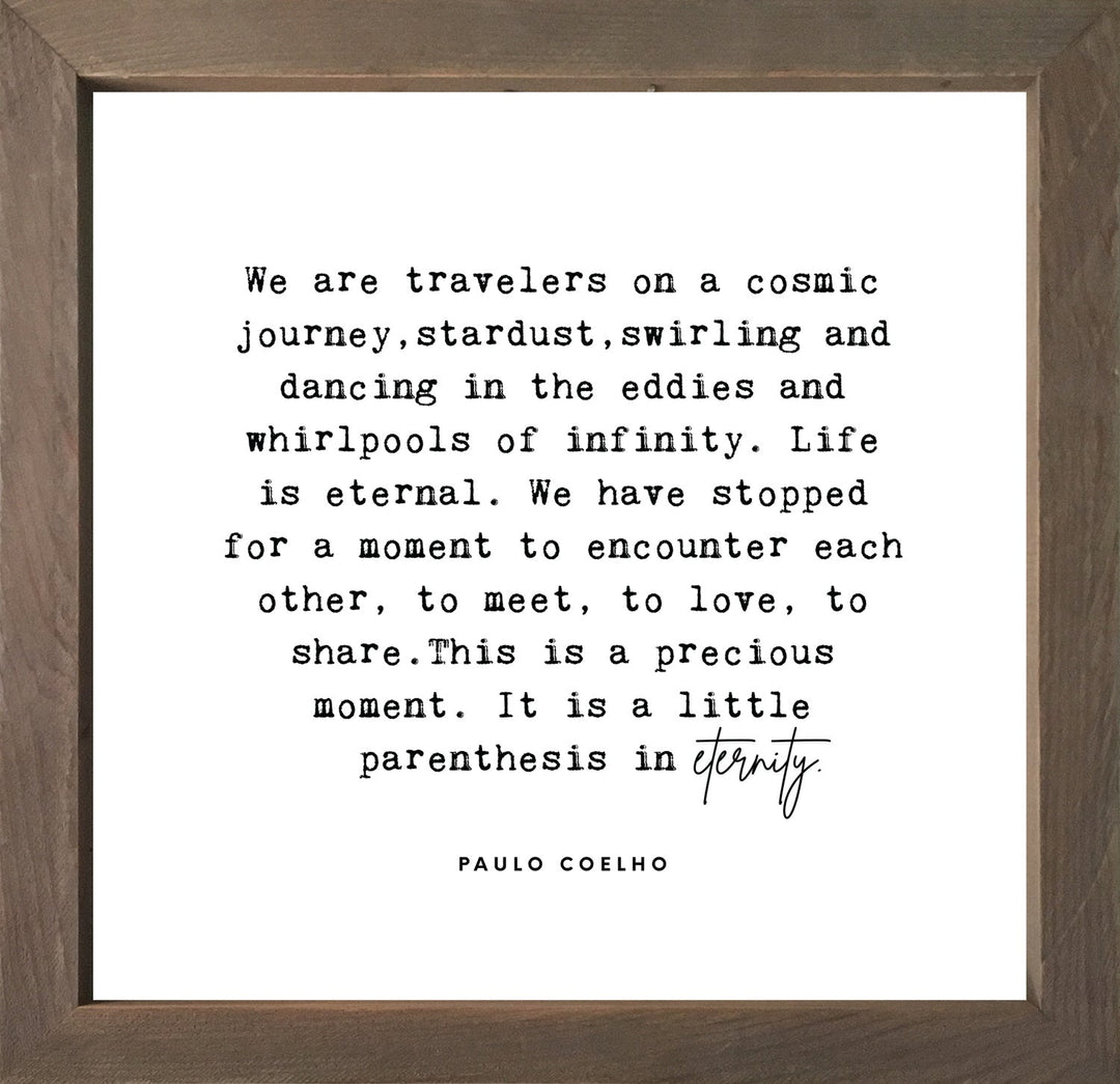 Framed Words Small - We are Travelers - Cedar Mountain Studios