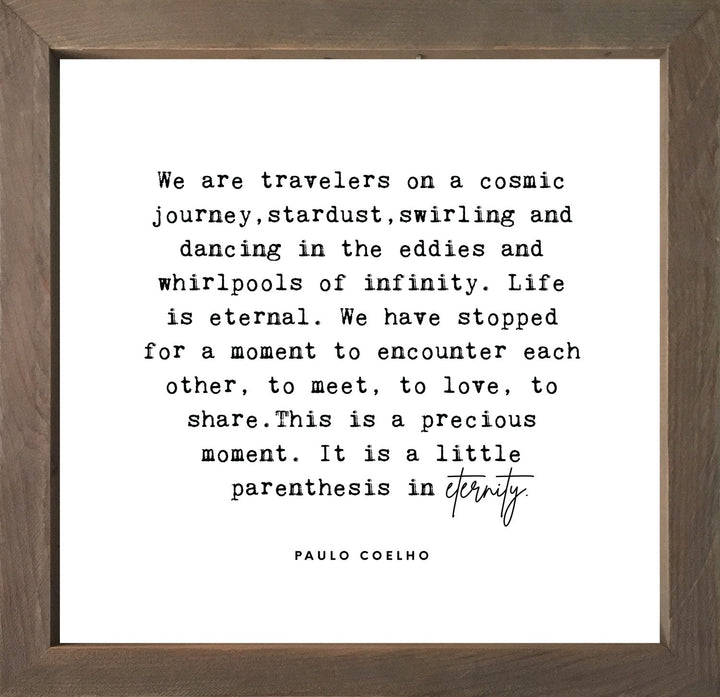 Framed Words Small - We are Travelers - Cedar Mountain Studios