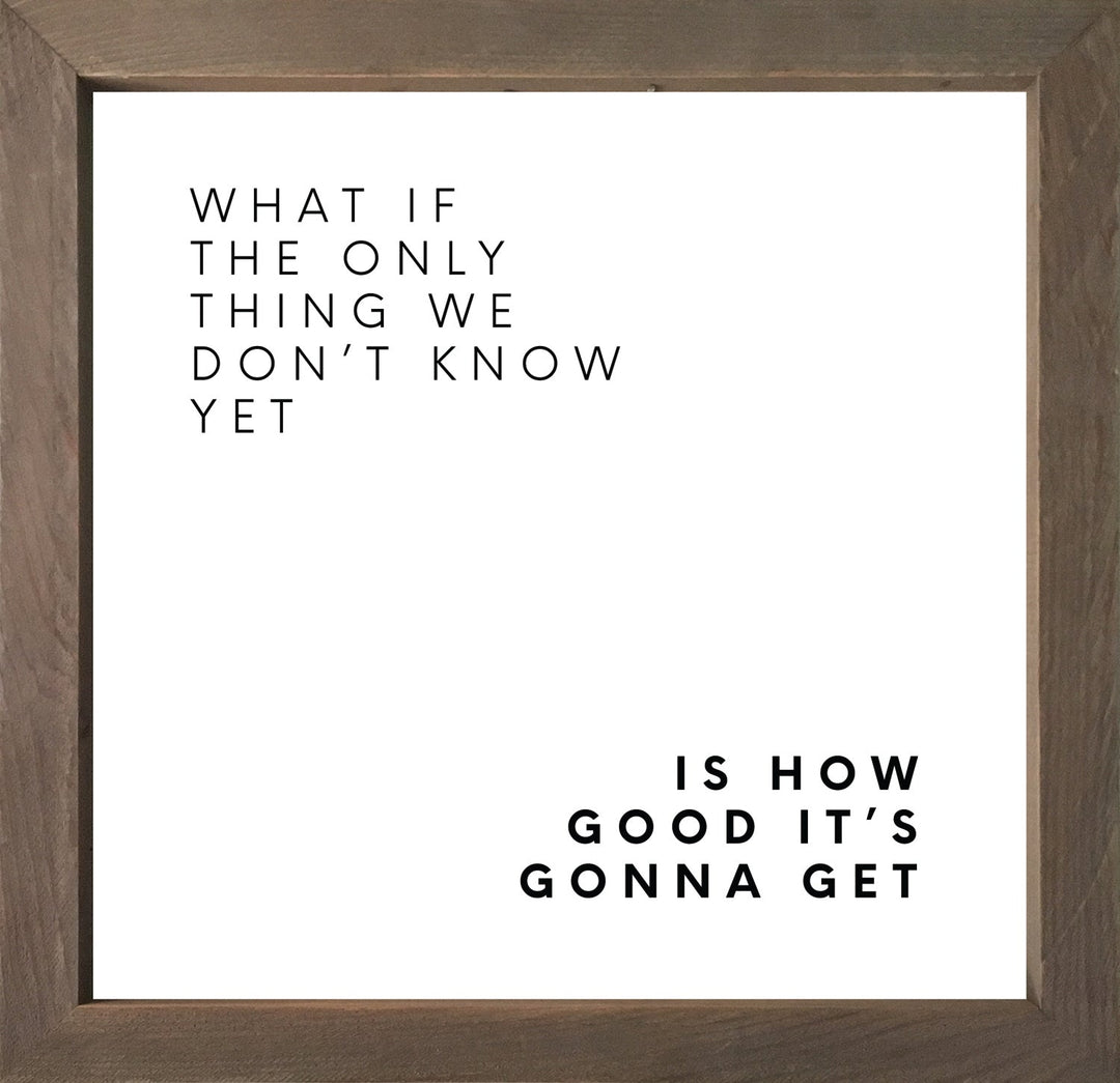 Framed Words Small - What if the Only Thing - Cedar Mountain Studios