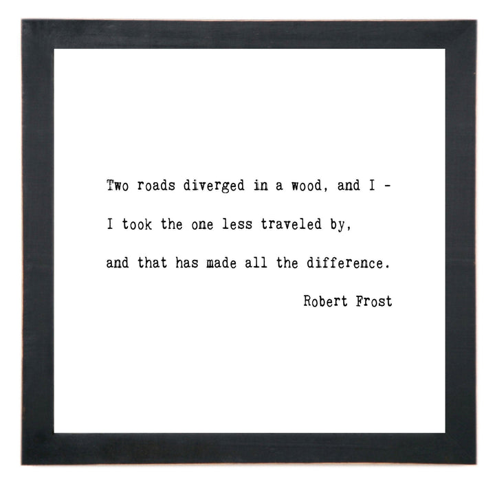 Framed Words - Two Roads Diverged - Cedar Mountain Studios