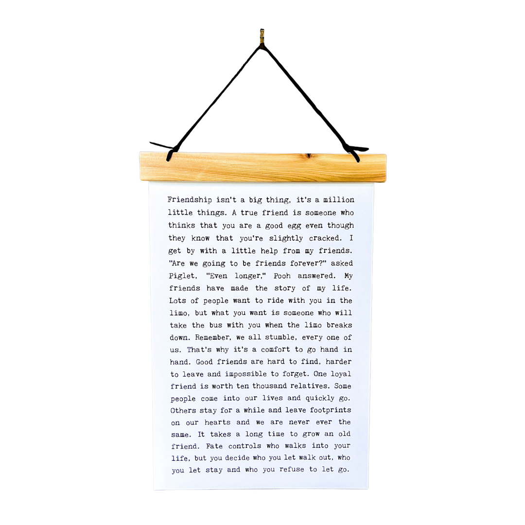 Hang Tight - Typewriter Line - Friendship